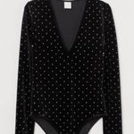 H&M Rhinestone Velvet Bodysuit  Photo 3