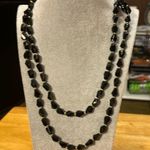 Beautiful piece of costume, jewelry, black beads with with gold beads between.​​ Photo 0