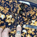 Anthropologie The Essential Slim Trousers Brown Floral Motif Women's 6 Ankle Photo 6