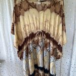 Coco Beach Hawaii Hawaiian Floral Hibiscus Tropical Earthy Swim Cover Up Dress Brown Size undefined Photo 1