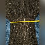 Anthropologie  Black Sequin Long Sleeve Dress Photo 7