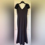 Badgley Mischka NEW  COLLECTION V-Neck Gown w Beaded Sleeves size 8 Photo 12