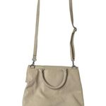 Kenneth Cole  Reaction Fold Over Purse Handbag Crossbody Faux Leather Tan Cream Photo 8