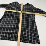 J‎ Jill Tunic Dress Womens Large Black White Plaid Long Sleeve Photo 5
