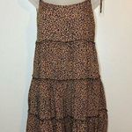 SheIn Cheetah Print Layered Ruffle Mini Dress Size Small Photo 0