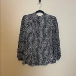 Alice + Olivia Alice‎ + Olivia Willa Cutout Blouson Sleeve Top White Black Size Medium Photo 6