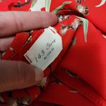 Line Up 1.4.3 Story By  Red Floral Ruffle Cold Shoulder Blouse Size Large Photo 5