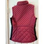 Andrew Marc  Vest Quilted Puffer Women M Full Zip Burgundy Red Equestrian Western Photo 2