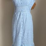 Dee Elly Light Blue Lace Spaghetti Strap MIDI Dress, Size Small Photo 0