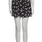 Masscob silk feather print mini skirt gray white sz 38 Photo 0