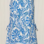 Lilly Pulitzer  Sammi Romper Dress Aqua Lounge Engineered Resort‎ White Blue 4 Photo 0