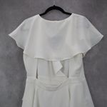 Lulus White Ruffle Wrap Romper Flutter Sleeve Tie Waist Dressy Chic L Large Photo 5