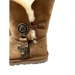 UGG  Azalea Charm Bailey Button Sheepskin Suede Shearling Winter Boots 6 Bohemian Photo 2