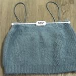 ZARA  Blue Soft‎ Feel Fuzzy Crop Spaghetti Strap Y2K Tank Top Size L Photo 5