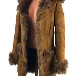 Genuine Shearling Sheepskin Patchwork Penny Lane Leather Coat fits S Photo 0