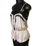 ASOS Cream Peplum Camisole and Black Lace Size 6 Photo 2