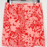 RIP SKIRT Hawaii Pink Floral Print True Wrap Casual Classic Skirt Size Medium Photo 0
