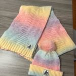 Juicy Couture pastel rainbow knit beanie and scarf set Photo 6