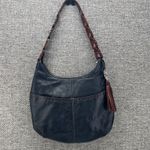Brighton  Hobo Bag Black Brown‎ Kodiak Leather Hobo Shoulder Boho Y2k 70s 90s Photo 1