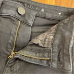 American Eagle  Next Level Stretch High Rise Shortie Black Rolled Raw Hem size 2 Photo 5