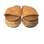Hey Girl by Corkys BRB Natural Raffia Platform Slide Sandals Brown Size 9 Tan Photo 4