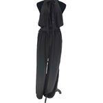 Dress Forum Womens Halter Tie Waist Cut-Out Sleeveless Jumpsuit Black Medium NWT Photo 6
