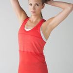 Lululemon Pedal To The Metal Singlet in Heathered Alarming Orange Red Size 4 Photo 0