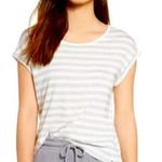 joe's jeans Joe’s Jeans t-shirt striped rolled sleeve Grey white Size Small Photo 8