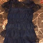 Cute Ruffled Mini Dress Black Size L Photo 1