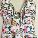 One Piece Floral Swimsuit V Photo 1