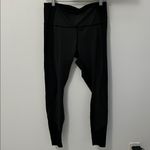 Lululemon  Black Wonder Under Ribbed Panel Leggings Photo 2