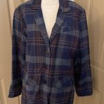 Newport News  vintage navy/purple plaid women’s blazer with pockets. Size M. Photo 0