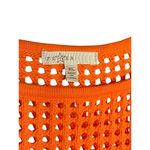 Neon Orange Fever Open Knit Long Photo 5