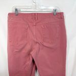 Isaac Mizrahi  LIVE! Size 14P Jeans Denim Pants Pink Straight Leg High Rise 271‎ Photo 6