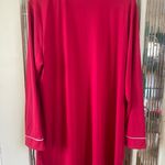 Charter Club  Intimates Women's size L Candy Red Believe Button Down Sleepshirt Photo 2