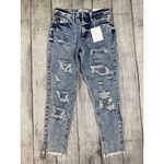 KanCan High Rise Destructed Skinny Jeans‎ Size 24 Stretch Acid Wash Denim Blue Photo 1
