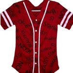 Marilyn Monroe Red Baseball Jersey Authentic Short Sleeve Top Size Medium Photo 7