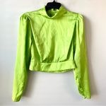 Ronny Kobo Kaira Satin‎ Open Back Top Green 4 Photo 4