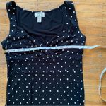 Loft Ann Taylor  Black and White Polka Dot Sleeveless Dress Size 4P Photo 8
