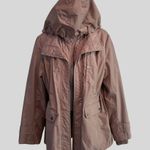 Liz Claiborne Women's VintagePolyester Hooded Jacket With Print Lining Sz Med Photo 1