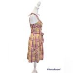 Volcom  Poison Oak Sundress‎ in Curry Tan Pink Plaid Size 3 NWT Photo 2