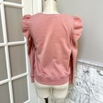 Rebecca Minkoff Janine Puff Sleeve Sweatshirt Pink Small Photo 1