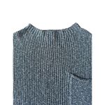 Free People Beach Freya Sweater Knit crop Sweater mock neck blue white XS Photo 3