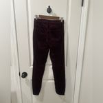Loft  Wine colored velvet pants skinny | Sz 0 holiday party soft plum purple Photo 1