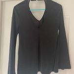 Green Envelope Bell Sleeve Choker Black Long Sleeve Size XS Photo 3