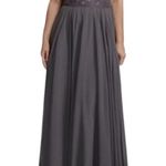 JJ's House Dress Women's Size 18W Gray Embroidered Sequin Formal Maxi Photo 4