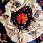Vintage Regal Carriage&Horse EQUESTRIAN oversized square Silk Scarf 35/35 Photo 13