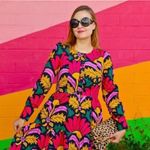 J.Crew  Floral Tiered Long Sleeve Dress Size US‎ 2 Colorful Long Sleeve Photo 2