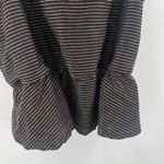 Shinestar Tank Size Medium Black and Lurex Gold Stripes Evening Cocktail Peplum Photo 4