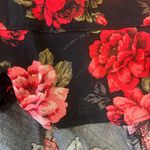 Torrid NWT Hi Low Black Red Rose Chiffon Maxi Skirt S27 Photo 3